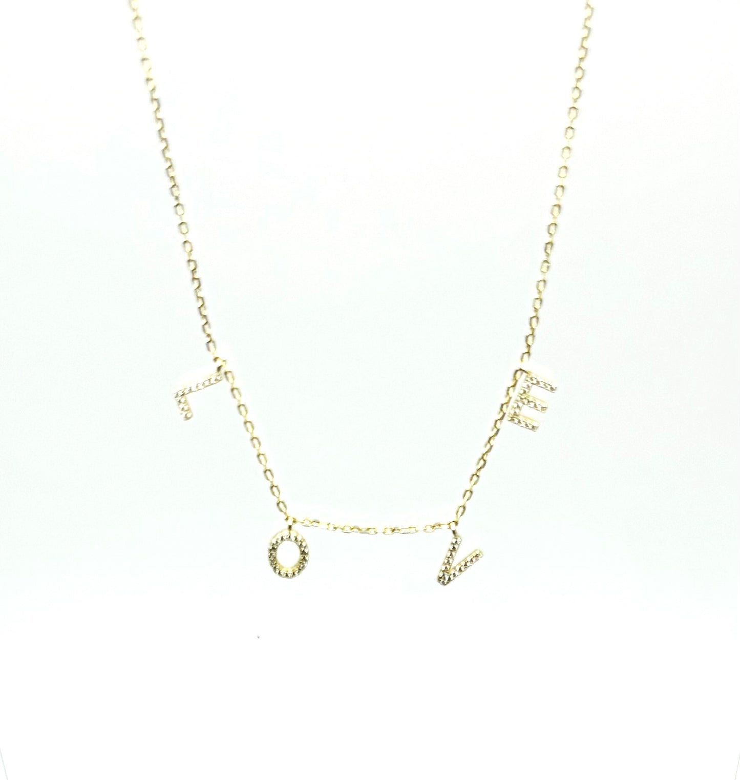 18kt Gold & Crystal LOVE