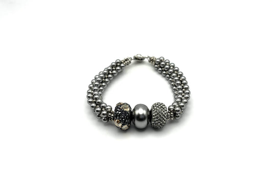 Lavish Grey Pearl Bracelet