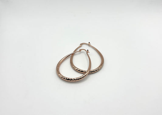 Beveled Oval Rose Gold