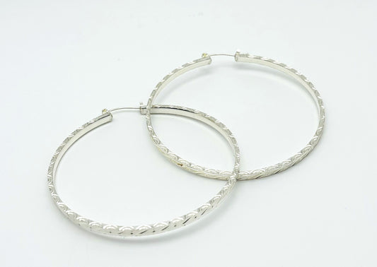 Stylish Silver Hoops