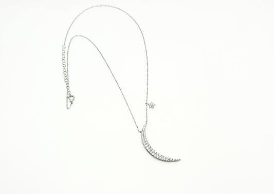 Silver & Crystal Moon & Star