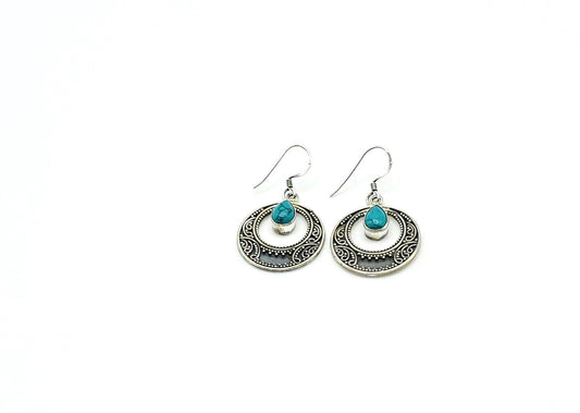 Dangle Silver & Topaz