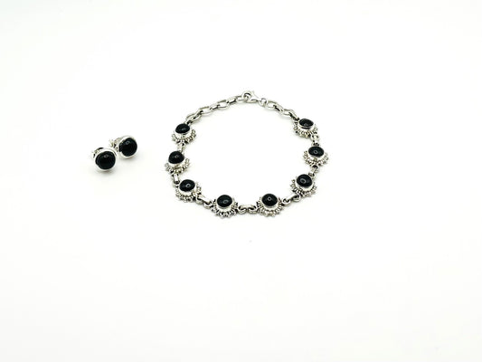 Silver & Onyx Set