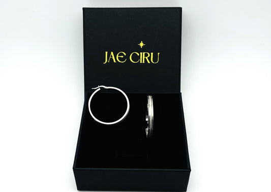 Stylish Silver Hoops