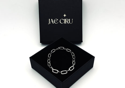 Sterling Silver & Crystal Bracelet
