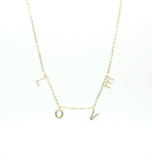 18kt Gold & Crystal LOVE
